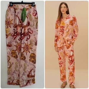 Farm Rio Pink Nautical Wonder Pajama Pants